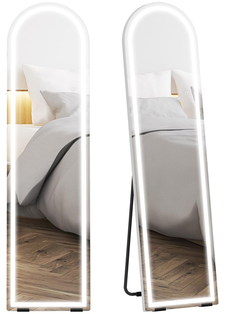 HOMCOM Ganzkörperspiegel mit Beleuchtung 150 x 40 cm Produktbild 
