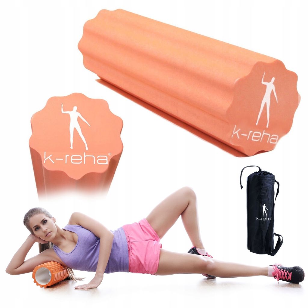 Massagerolle mit Noppen – Faszienrolle für Muskelentspannung, Pilates & Yoga, inkl. GRATIS-Tasche