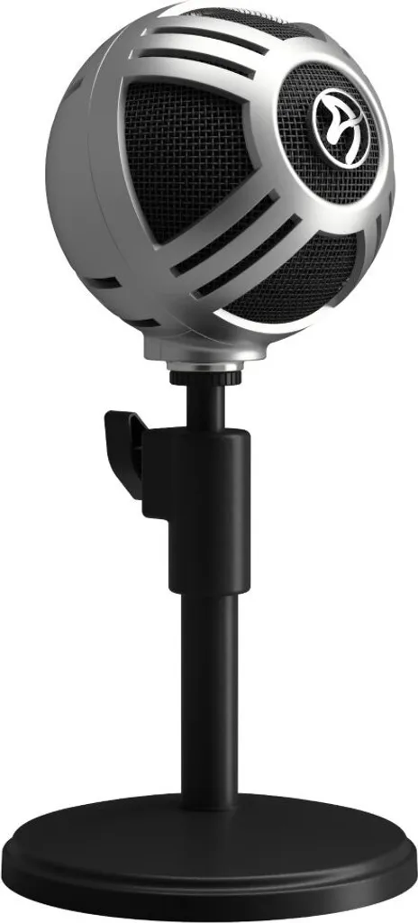 Microphone USB Arozzi Sfera Pro Argenté pour PC, Mac et Consoles de Jeu