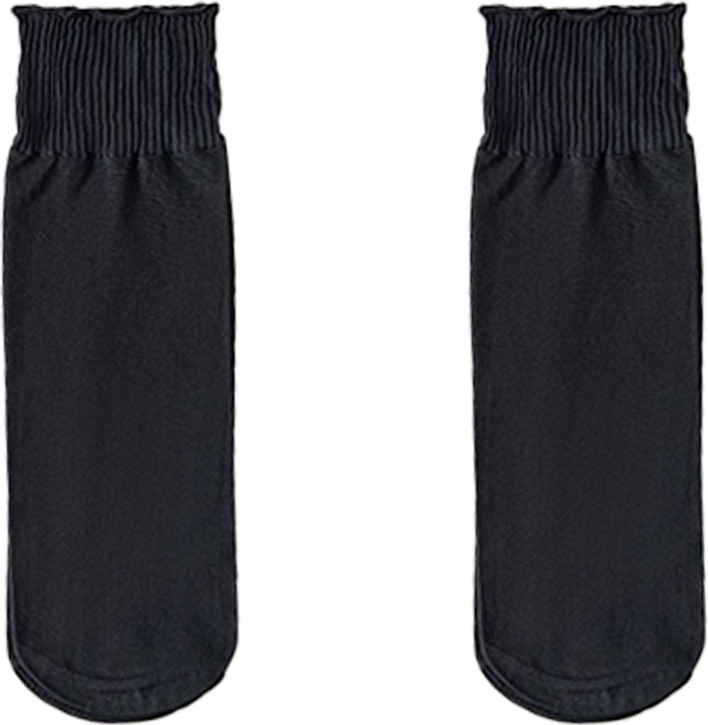 INF 10 Paar Damen transparente Söckchen mit Spitze Schwarz