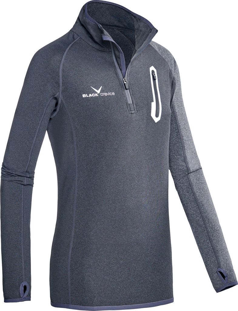 BLACK CREVICE - Damen Microfleece Funktionsshirt I Midlayer Produktbild 
