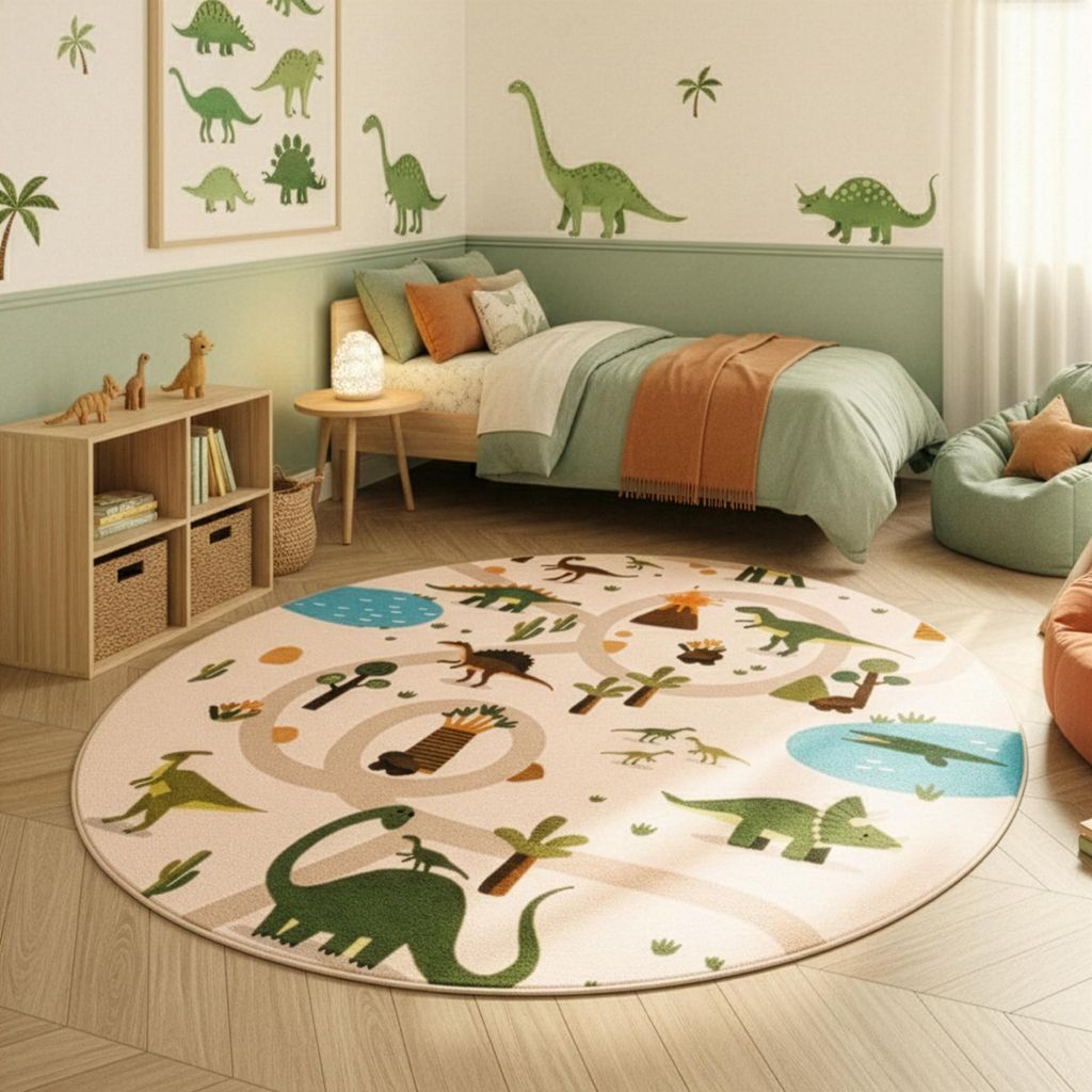 SIMPEX Kinderteppich Dinosaurier Spielteppich für Produktbild 