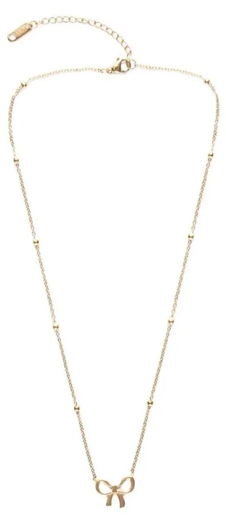 Collier Bows EWN250261G pour femme en plaqué or jaune élégant