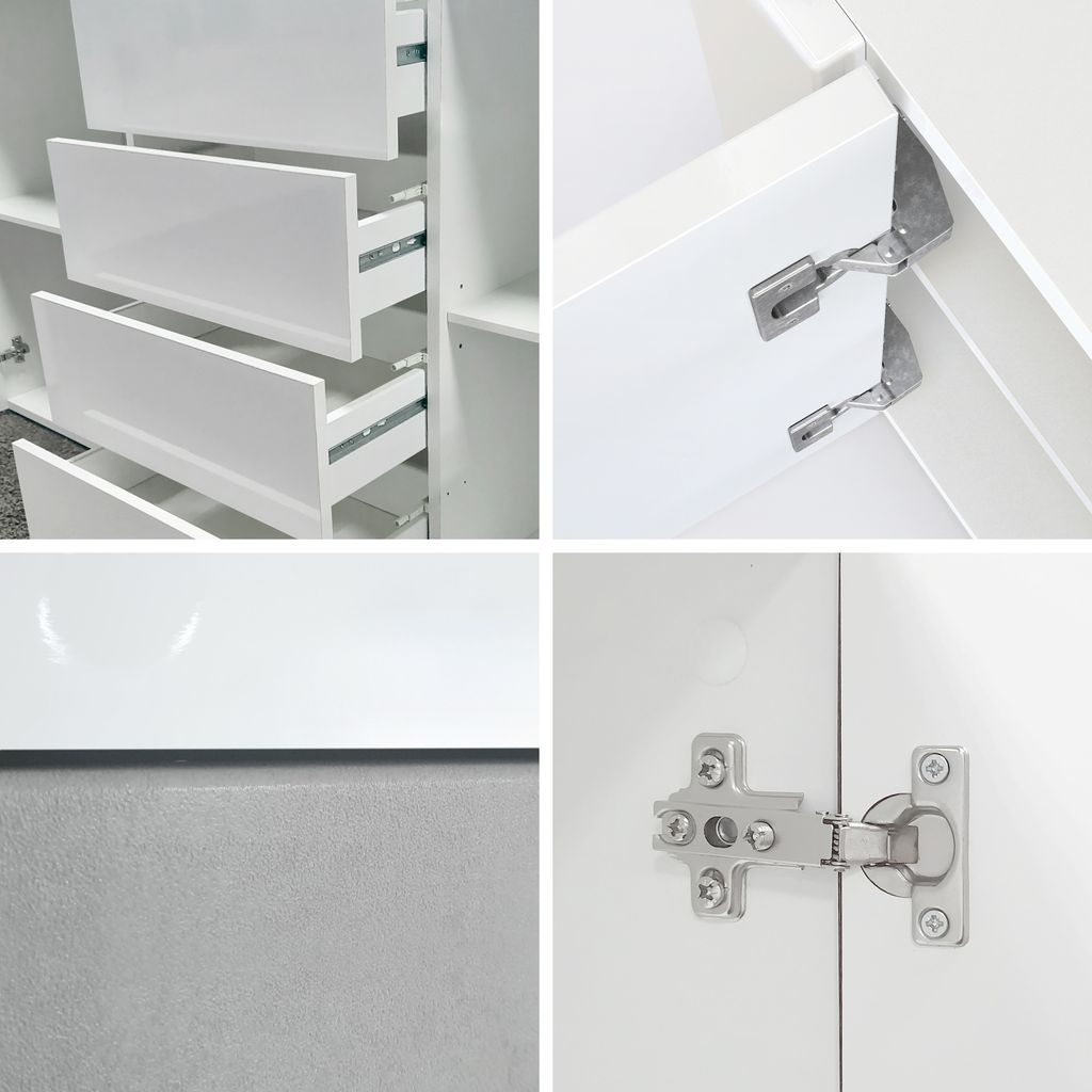 Vladon Sideboard Kommode La Paz,  Germany, Korpus in Weiß Produktbild 5
