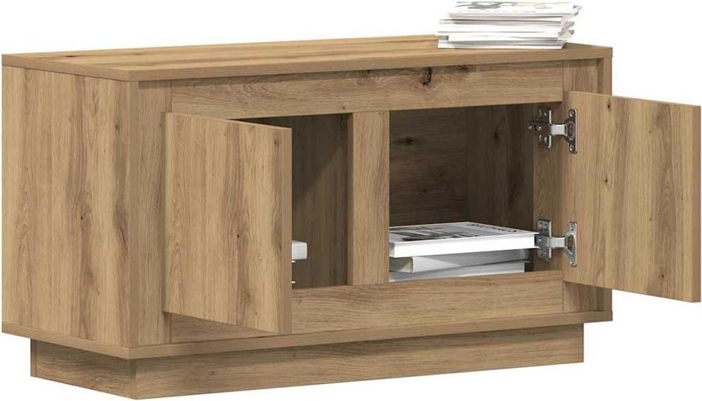 "Winterschlussverkauf "TV-Tisch/TV-Schränk Skandinavisch - CLORIS - Fernsehenschrank - Artisan-Eiche 80 x 35 x 45 cm Holzwerkstoff - DEMöbel7731756