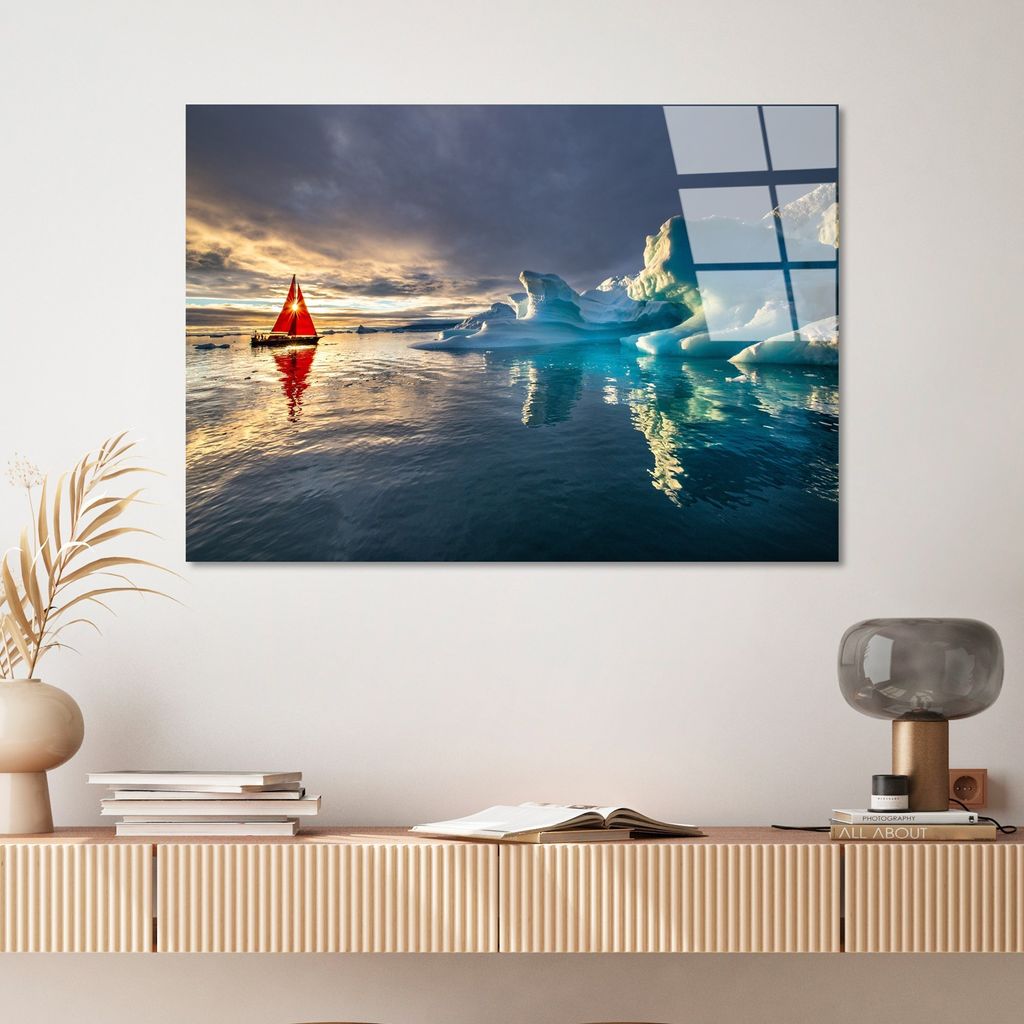 Wallity, UV-262 70 x 100, Dekorative Malerei aus gehärtetem Glas, 100 % gehärtetes Glas, Mehrfarbig, 70 x 100 cm