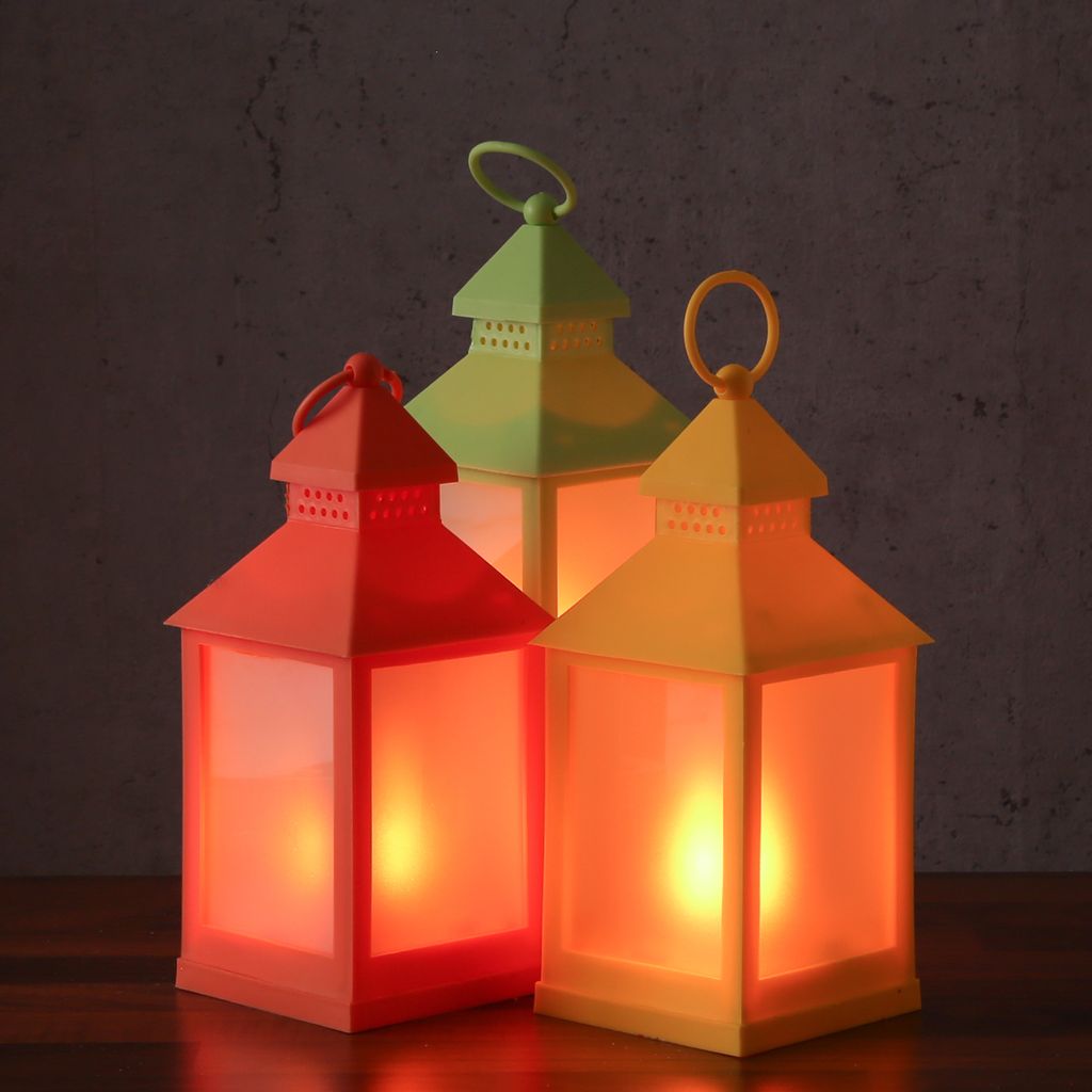 LED Laterne - mit Flammeneffekt - flackernde LED - H: 24cm Produktbild 6