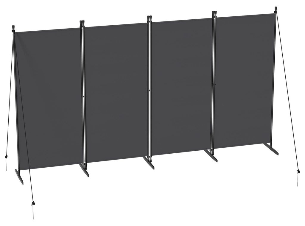 YUENFONG Paravent Raumteiler 4 Teilig 320x180cm Klappbar Freistehend Trennwand Sichtschutz Balkon Stellwand Raumtrenner Für Innen und Außenbereic...