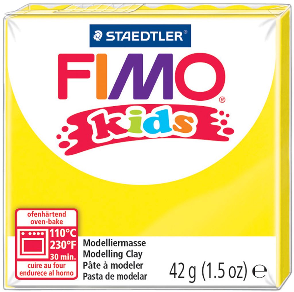 FIMO kids Modelliermasse ofenhärtend gelb 42 g