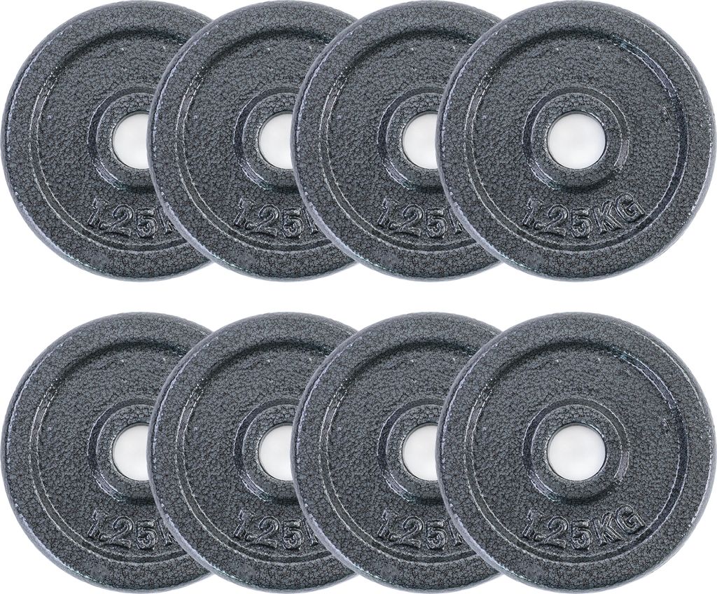 10 kg Hantelscheiben Set 8x1,25 kg Gusseisen Hantel Gewicht versiegelt 28mm