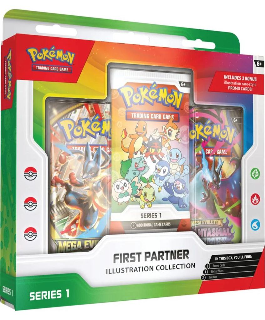 Série 1: Sbírka ilustrací Pokémon First Partner – anglická Obrázek produktu 