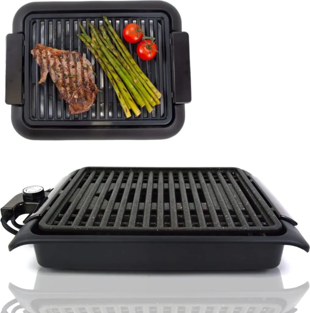Starlyf Smokefree Grill Barbecue de Table 1250W avec Revêtement Pierre