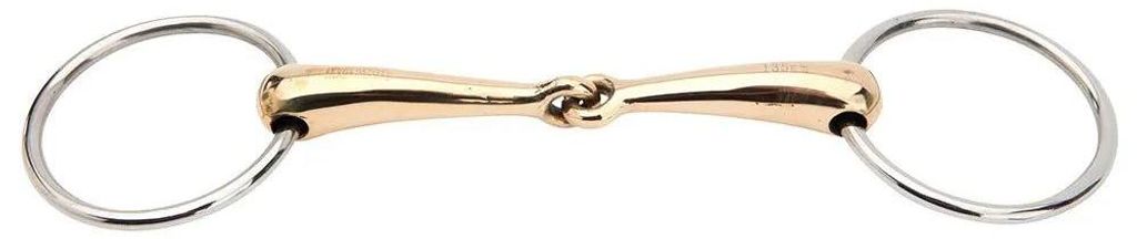 Horka Jointed Loose Ring Gb 18 Mm Trense Golden 14.5 cm Golden 14.5 cm