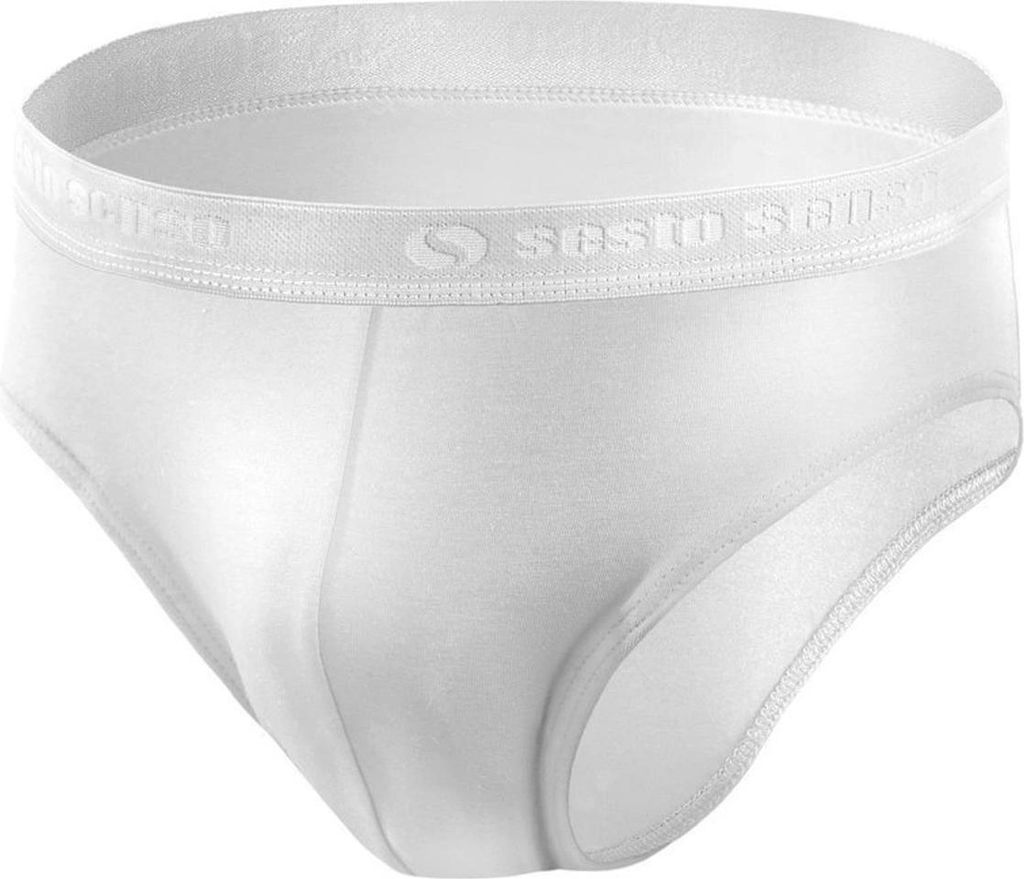 Sesto Senso Herren Slips Wild Cat SM05 - Bequeme Baumwollunterwäsche mit Elasthan, Sportlicher Stil, Anatomic Fit, Weiß, Für Aktive Männer XXL