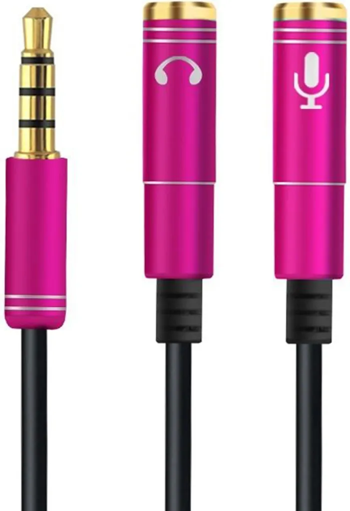 2 su 1 Splitter audio a Y per cuffie da 3,5 mm