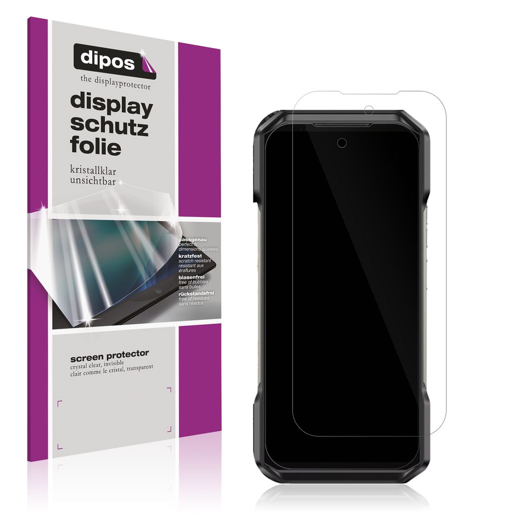 4x Schutzfolie für Ulefone Armor 27T Pro 5G klar Displayschutzfolie Folie Display Schutz dipos