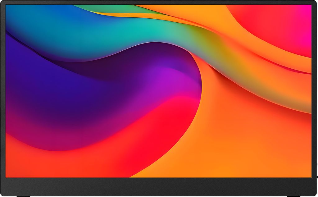 Tragbarer 15,6-Zoll-Monitor, FHD 1080P, schlankes IPS-Display, integrierte Doppellautsprecher, zweiter externer Monitor fuer Laptop, PC, Telefon mi...