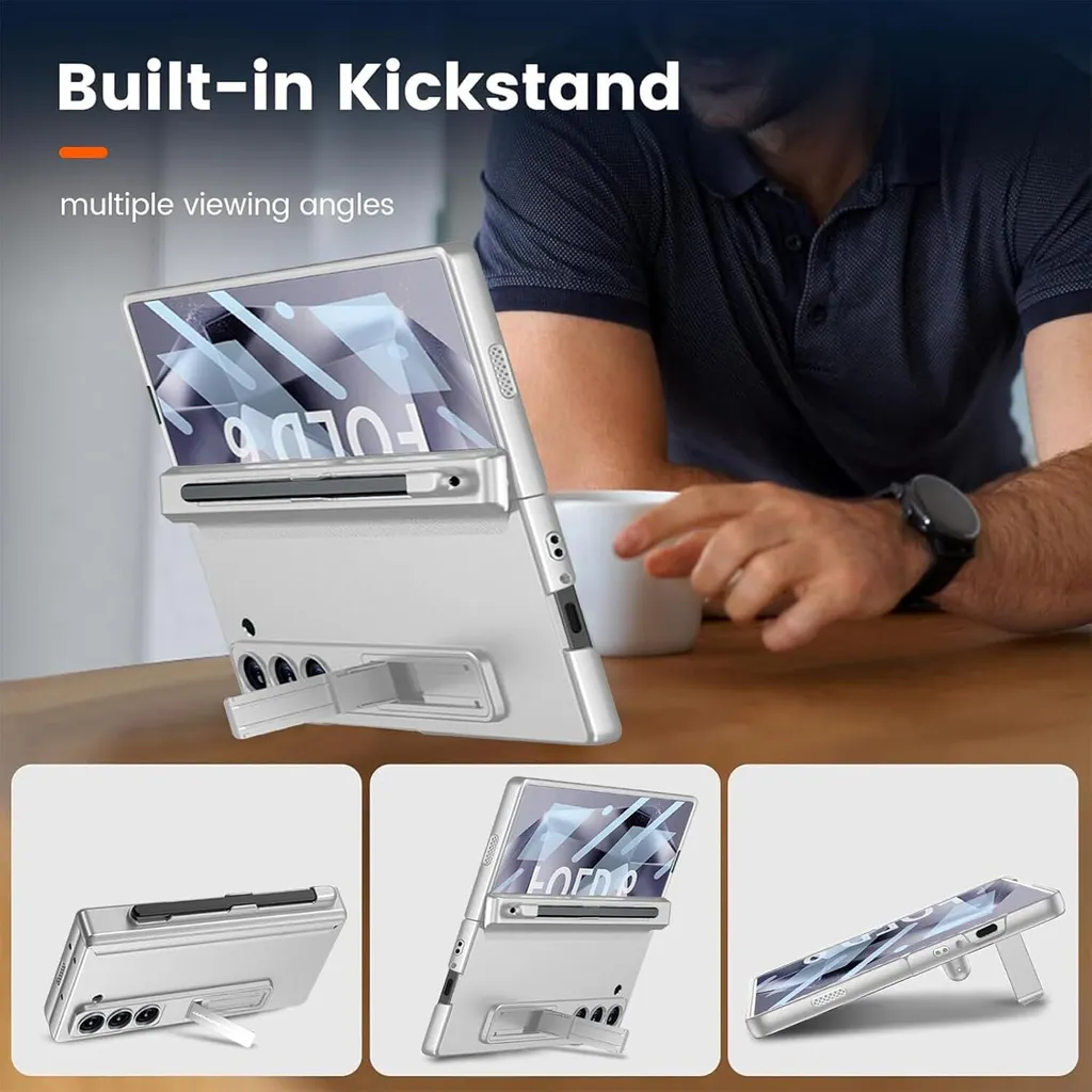 Custodia Professionale Z Fold 6 Argento: S Pen e Supporto Video - 5