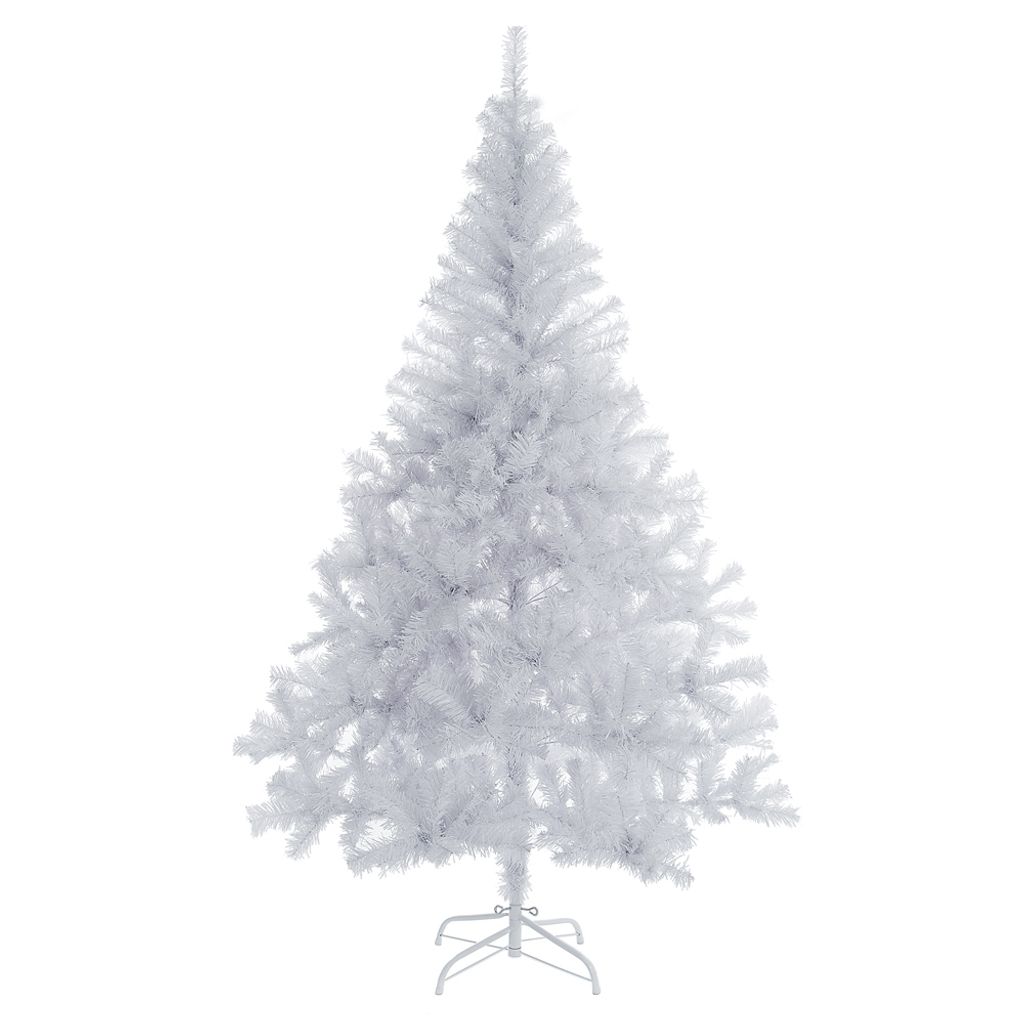 Wohaga® Künstlicher Tannenbaum Baumständer Weiß 180cm Christbaum Weihnachtsbaum 