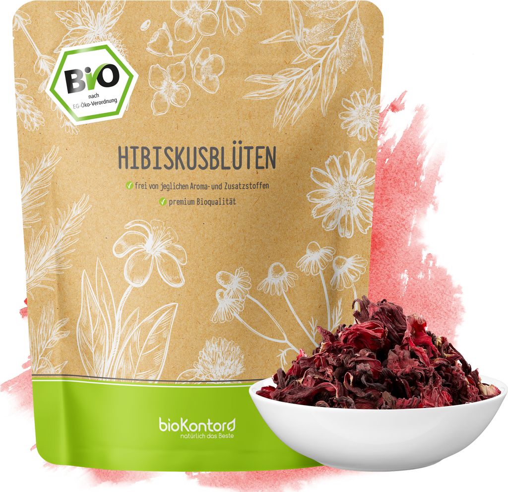 Hibiskusblüten ganz und getrocknet 500 g I 100% natürlich Produktbild 1