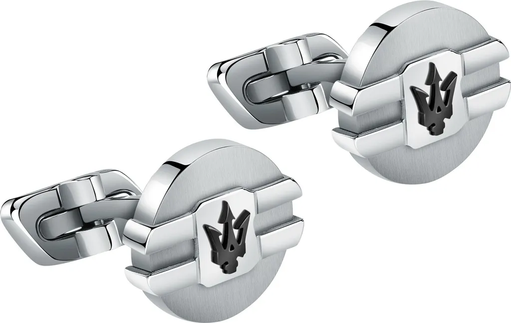 Gemelli Maserati JM223ATK21: Acciaio Chirurgico e Finitura IP Black