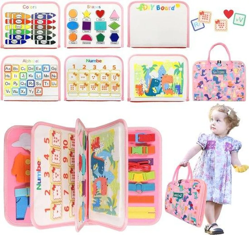 Livre d'activités Montessori de voyage pour occuper bébé en voiture