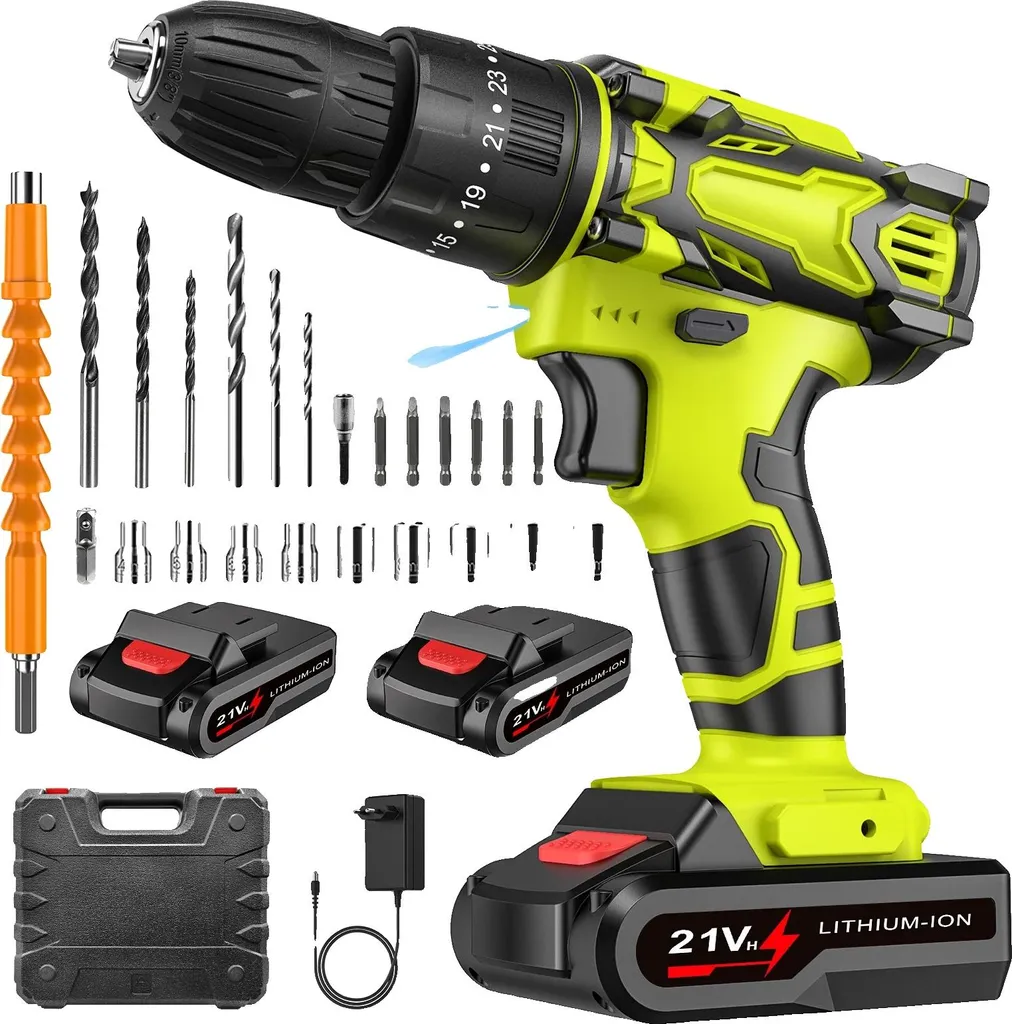 Visseuse 21V 3 en 1 Puissante 42 N.m Vitesse 1500 tr/min Duo Batterie