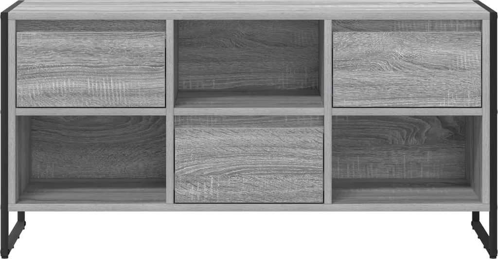 Meuble TV Gris Sonoma 100 cm : Gain de Place et Rangement Multimédia