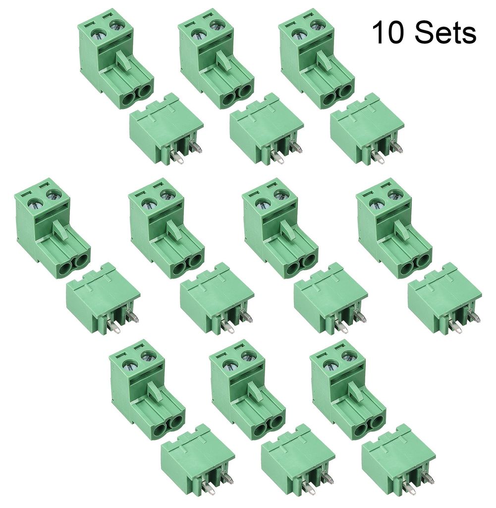 10STK 2 Stift 5,08 mm Tonh?he Stecker Buchse Schraube Klemmenblock