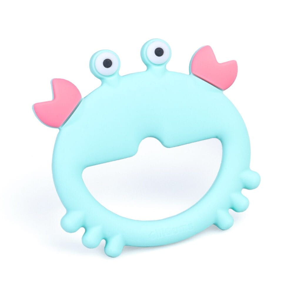 GiliGums Baby Teether in silicone Crab Teether, 3m+, 1 Immagine del prodotto 