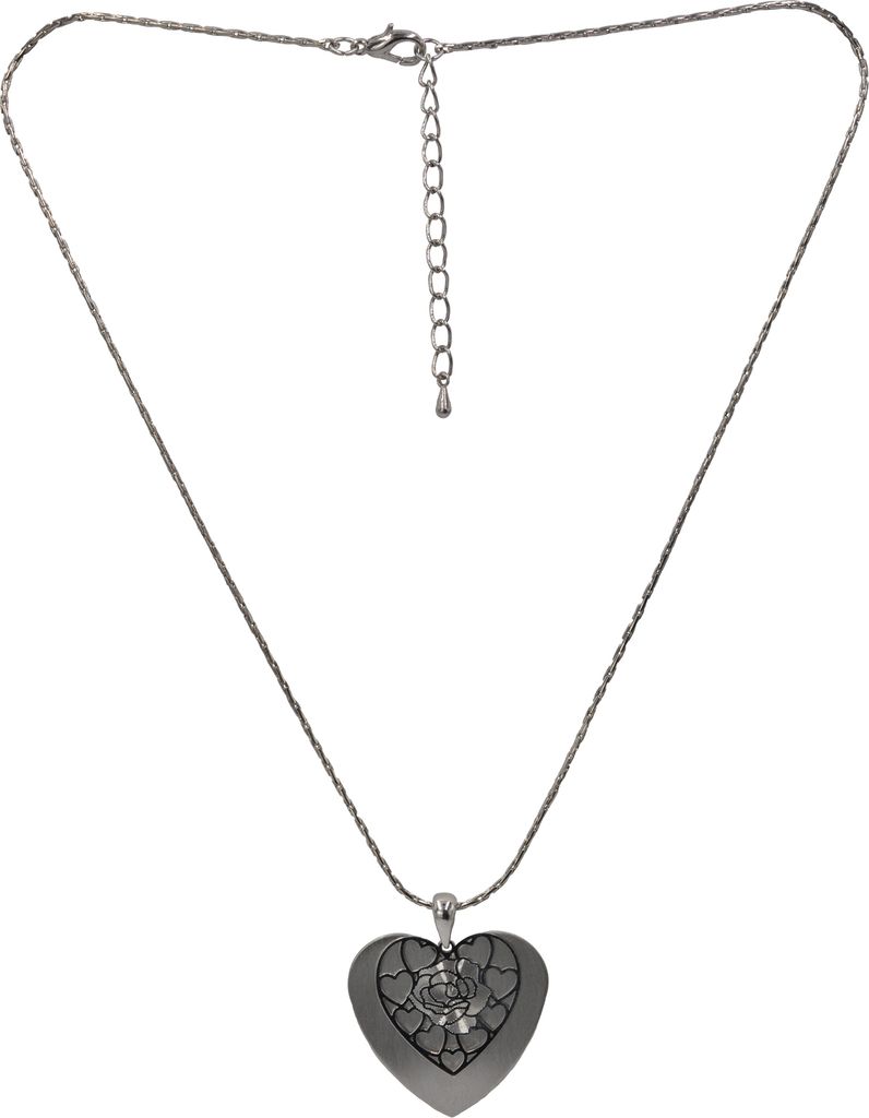 Steuer Modeschmuck Anhänger mit Kette Metall 50cm silber Produktbild 