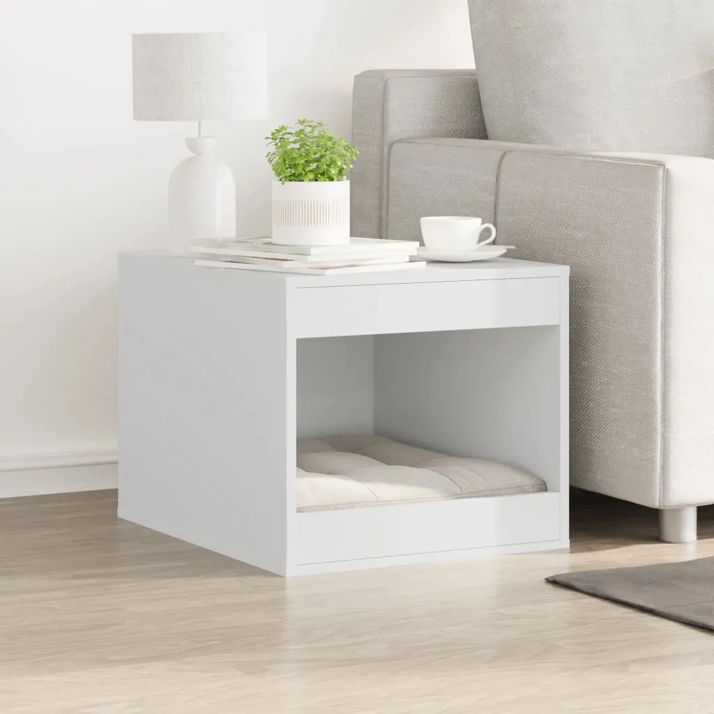Cesta Portabiancheria Bianca Legno 47x59x42 cm - Design Moderno - 3