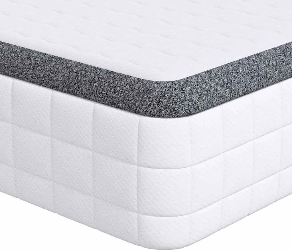 vidaXL Matratze Weiß und Grau 80 x 200 cm Bonell Feder