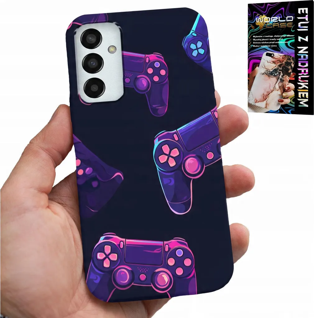 Custodia Per Samsung Galaxy M13 4G - Custodia Per Gamer, Disegni Di Giochi + Vetro