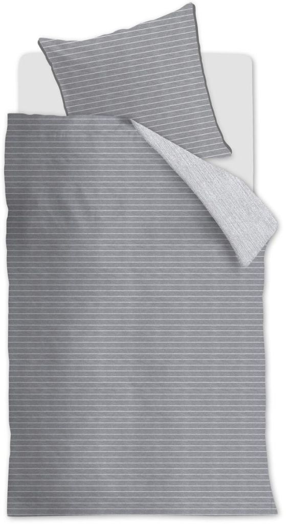 Rivièra Maison Renforcé-Bettwäsche-Garnitur Pinstripe Farbe Grey Größe 155x220+80x80 cm