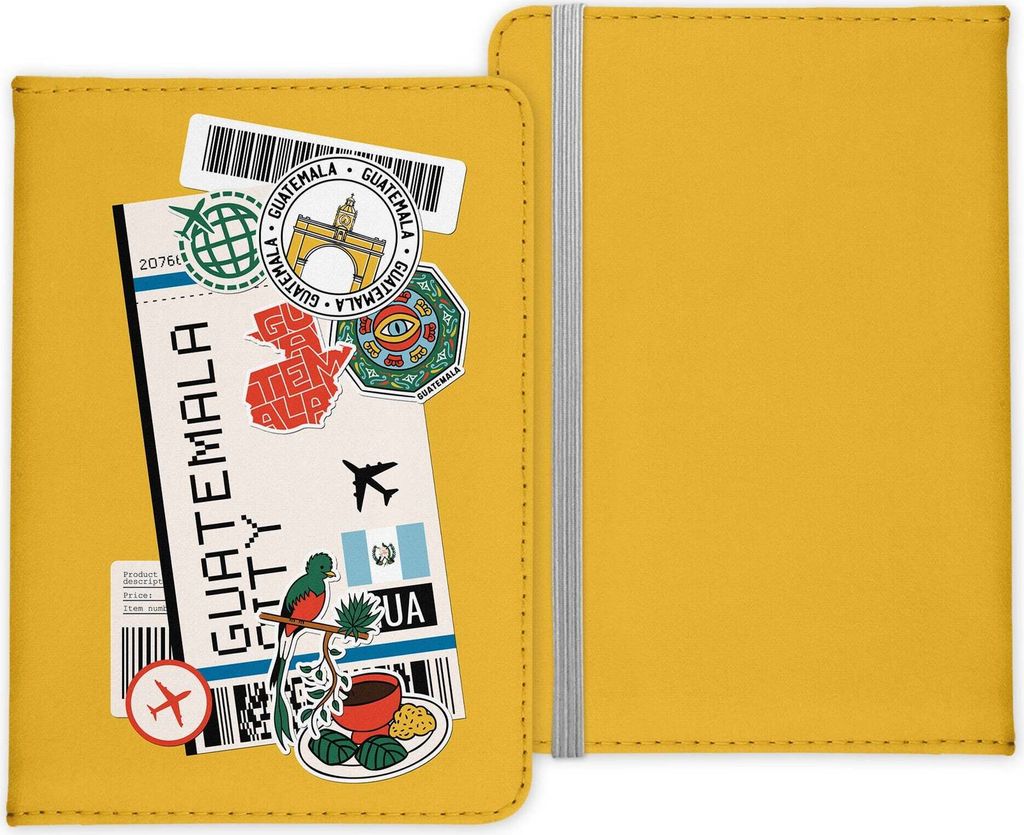 22Feels Guatemala-Stadt Souvenir Reisepasshülle Organizer Reisen Gadgets Hauptstadt Guatemala Urlaub Kunst-Leder Etui Cover Frauen Männer Kinder