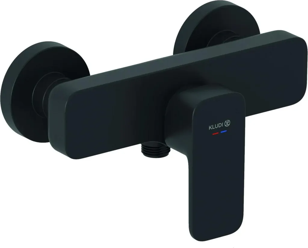 Miscelatore monocomando per doccia Kludi Renon, a sicurezza intrinseca, nero opaco, 1 pz. - 2