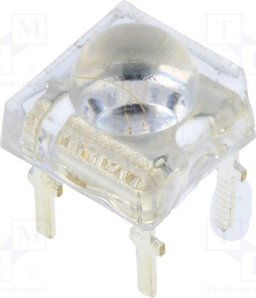 1x LED Super Flux 7,62x7,62mm grün 10000÷12000mcd 80° oval 80mA OSG59LZ281P LED D