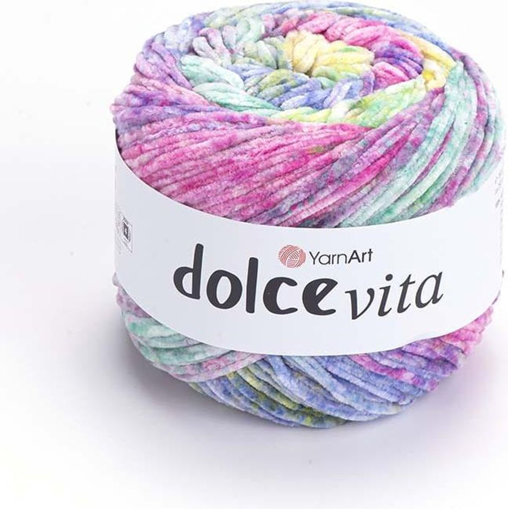 YarnArt Dolce Vita 3411 Ombre Garn, 150g, Weich & Produktbild 