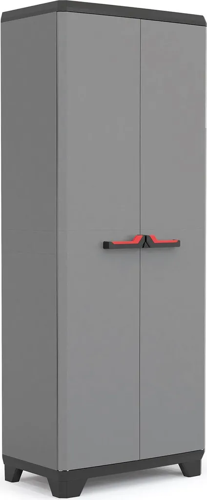 Armadio Keter Stilo Alto 68x39x173 cm - Salvaspazio Grigio e Nero