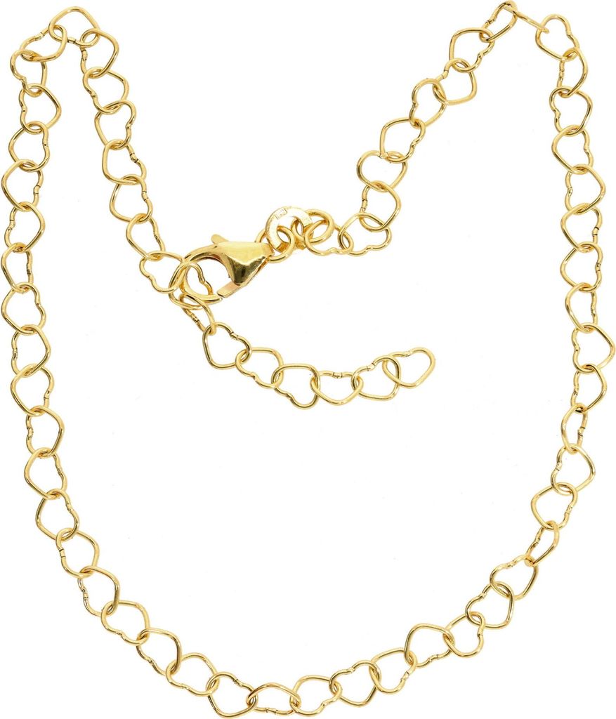 Herz Fußkettchen echt Gold 333 (8 kt) in 25 cm stufenlos verstellbar