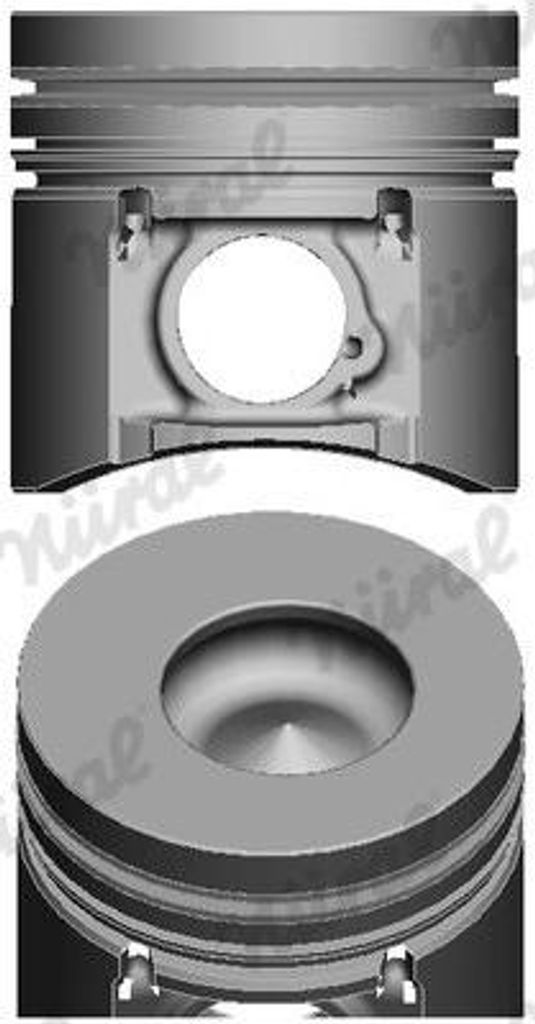 Nüral Kolben 87-103207-00 Zylinderbohrung 91,5 mm Übermaß 0,5 mm Kompressionshöhe 55,2 mm mit Kolbenringträger