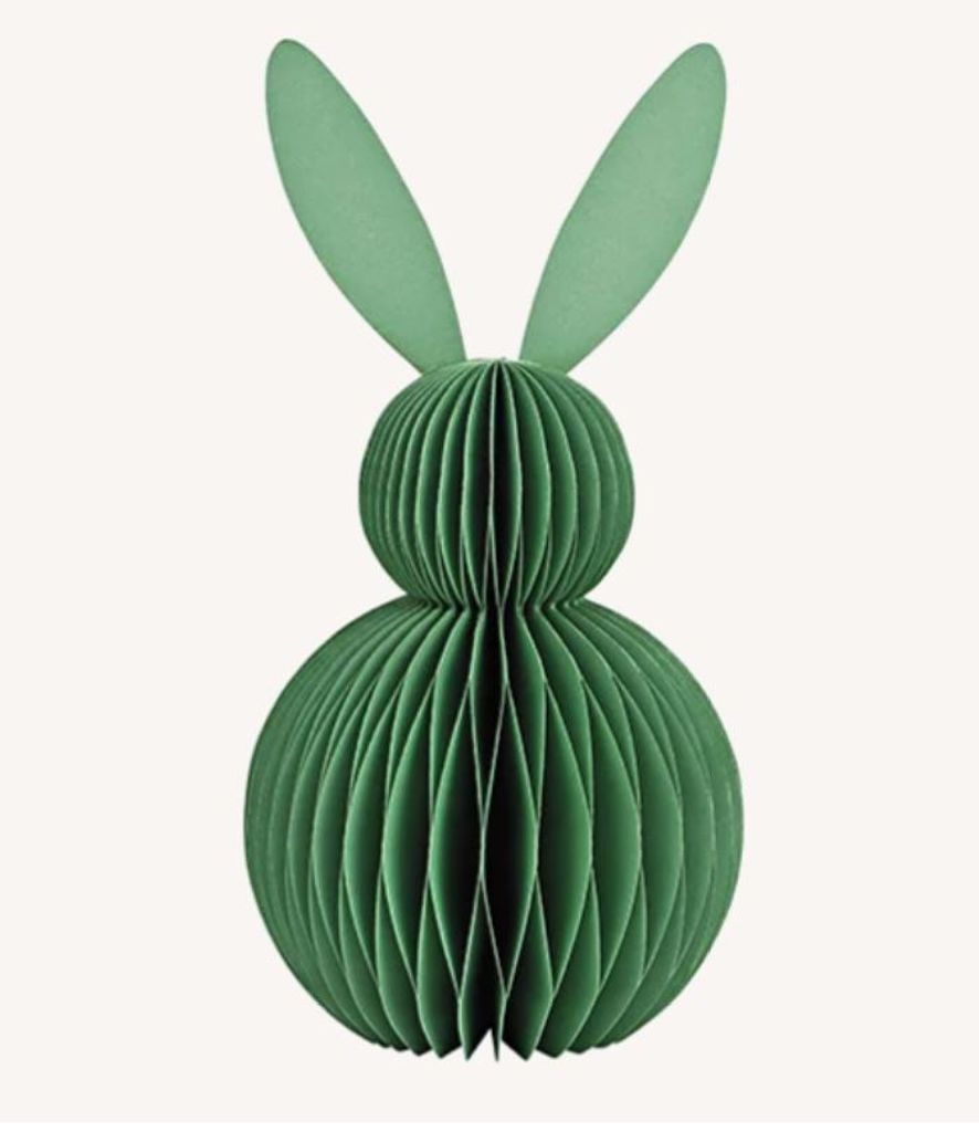Hase aus Papier/Pappe dunkelgrün (B/H/T) 16x30x16cm Produktbild 