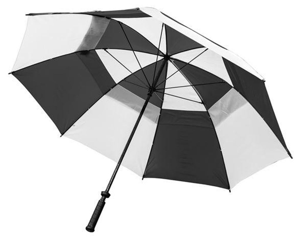 Longridge Golf-Regenschirm Dual Canopy winddicht schwarz weiß 152 cm