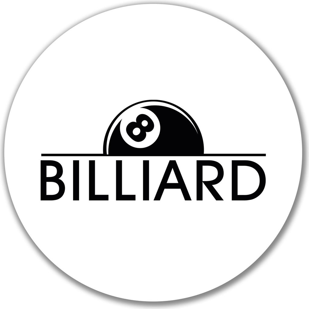 Huuraa Aufkleber Billard Snooker 10cm rund Sticker Geschenkidee