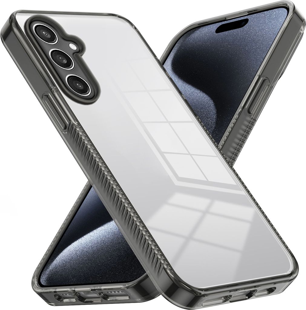 Hülle für Samsung Galaxy S23 FE Rutschfest Kristallklare Stoßfeste TPU Bumper Handyhülle Schwarz