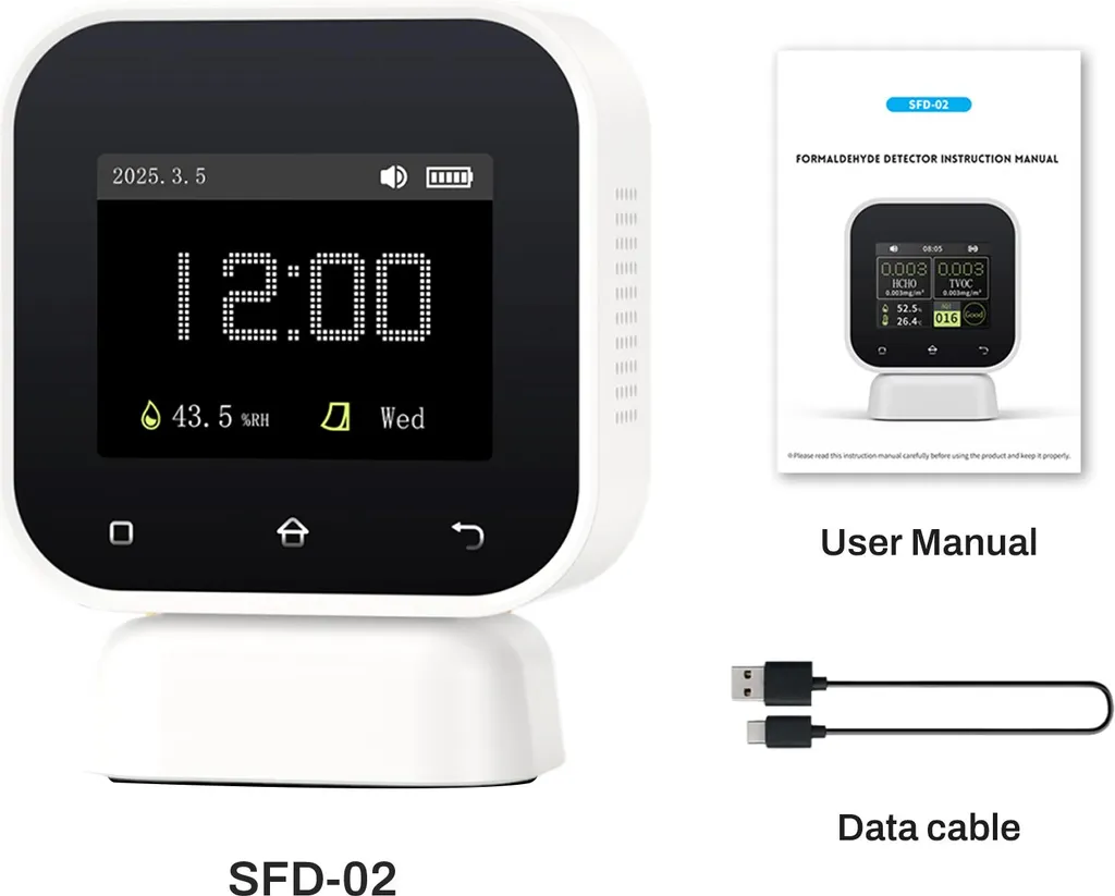 Analyseur d'air multifonction SFD-02 avec écran tactile haute qualité