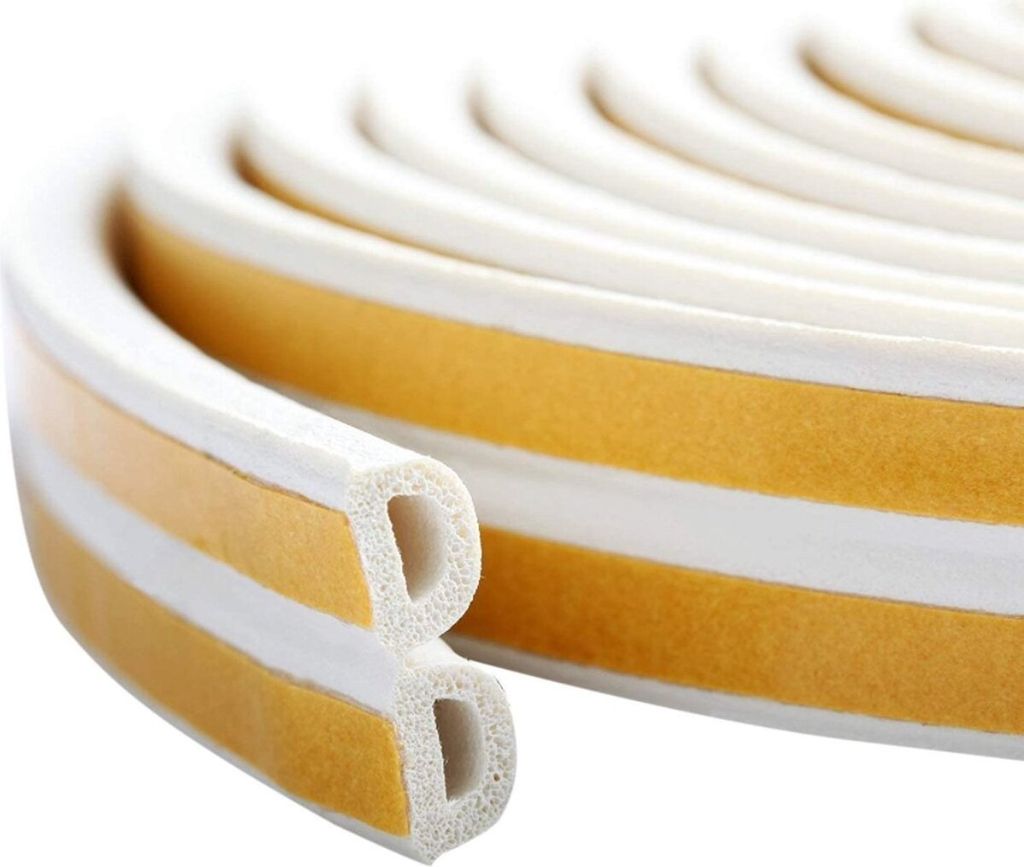 Simple Fix Zugband - Zugluftstopper für Türen - 36 Meter - D-Profil - Türdichtung - Zugstopper Haustür und Fenste - Tür Dichtungsband Selbstkl...