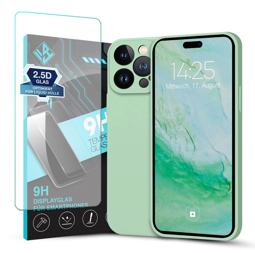Hülle für Apple iPhone 15 Pro Max mit 9H Displayglas Produktbild 