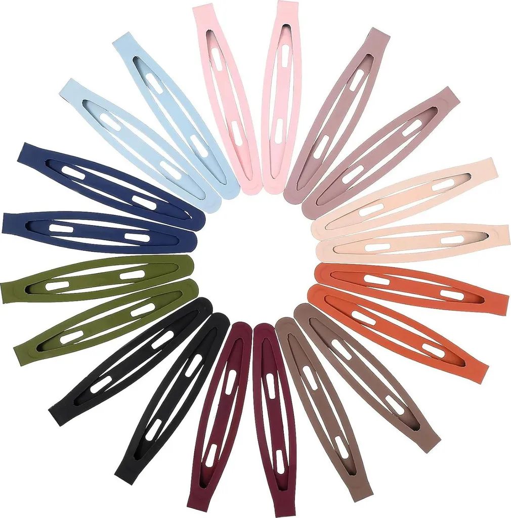 Set 20 Clip Capelli in Metallo 10 Colori - Fermagli Donna Essenziali